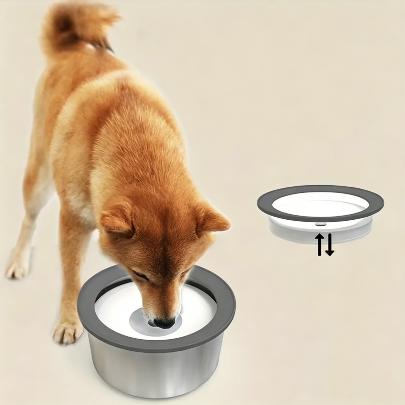 Slow Feeder Dog Bowl - Paslanmaz Çelik Köpek Su Kabı Dökülme