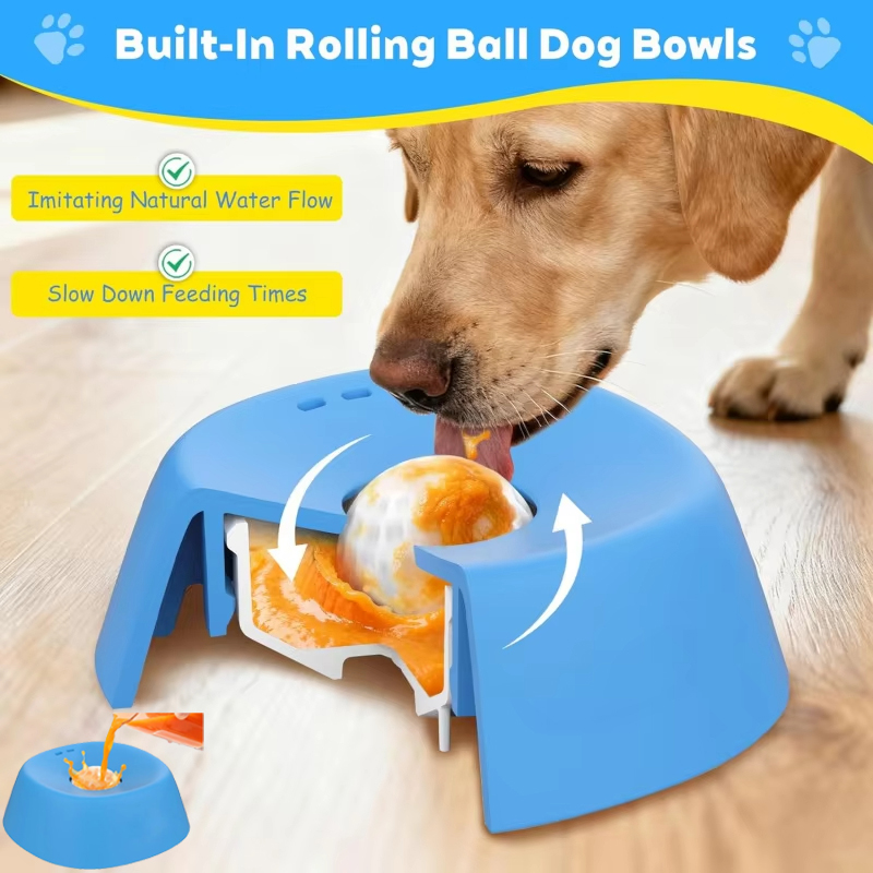 Slow Feeder Dog Bowl - Sıvı Mama İçin Yavaş Besleme Köpek