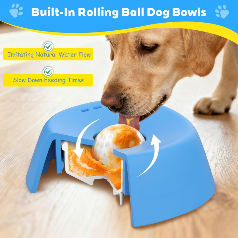 Slow Feeder Dog Bowl - Sıvı Ödül Mamaları İçin Yavaş Besleyici